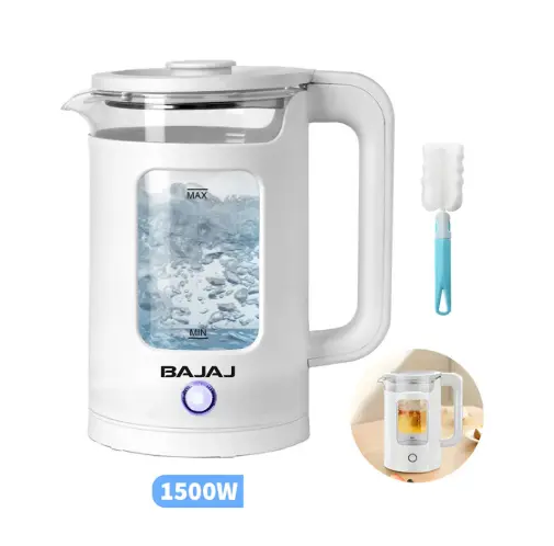 Bajaj AE1881 Double Layer Electric Glass Kettle - 2 Liter - White