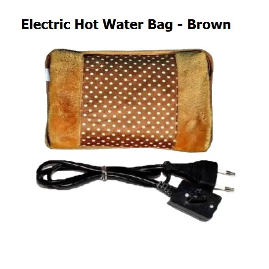 Electric Hot Water Bag - Brown